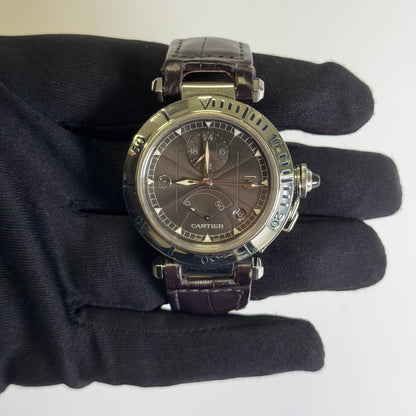 Cartier Pasha 38mm Grey Dial Watch Ref# W3105055