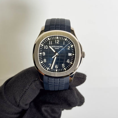 Patek Philippe Aquanaut 42mm Blue Dial Watch Ref# 5168G-001