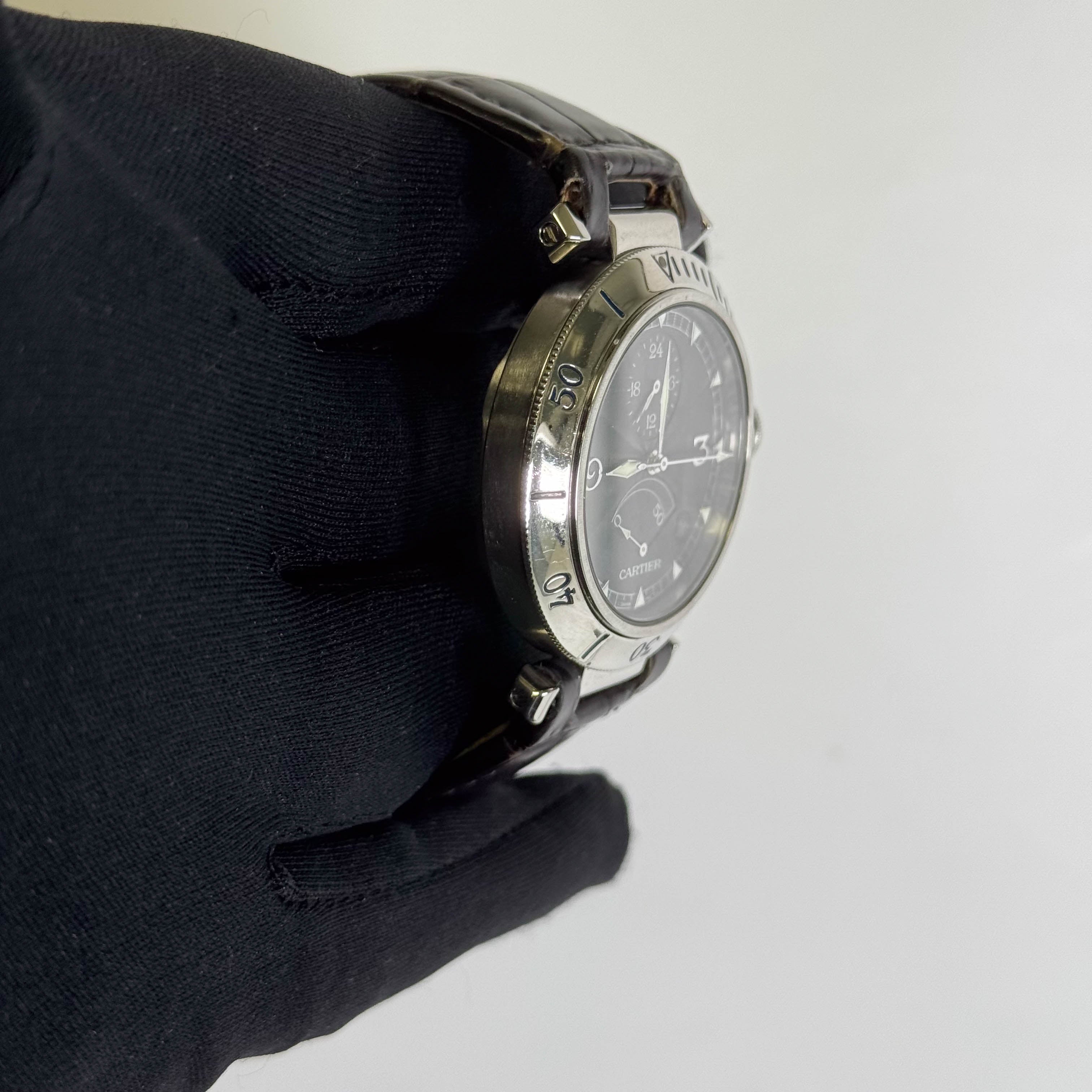 Cartier Pasha 38mm Grey Dial Watch Ref# W3105055