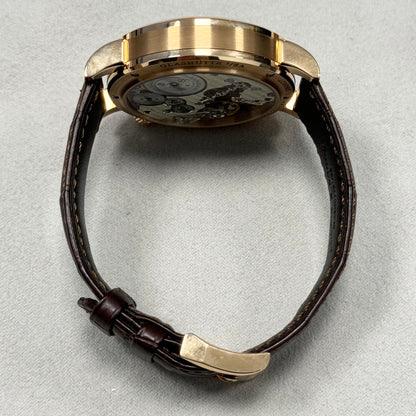 A. Lange & Sohne Zeitwerk 41.9mm Rose Gold Black Dial Watch Ref# 142.031 - Happy Jewelers Fine Jewelry Lifetime Warranty