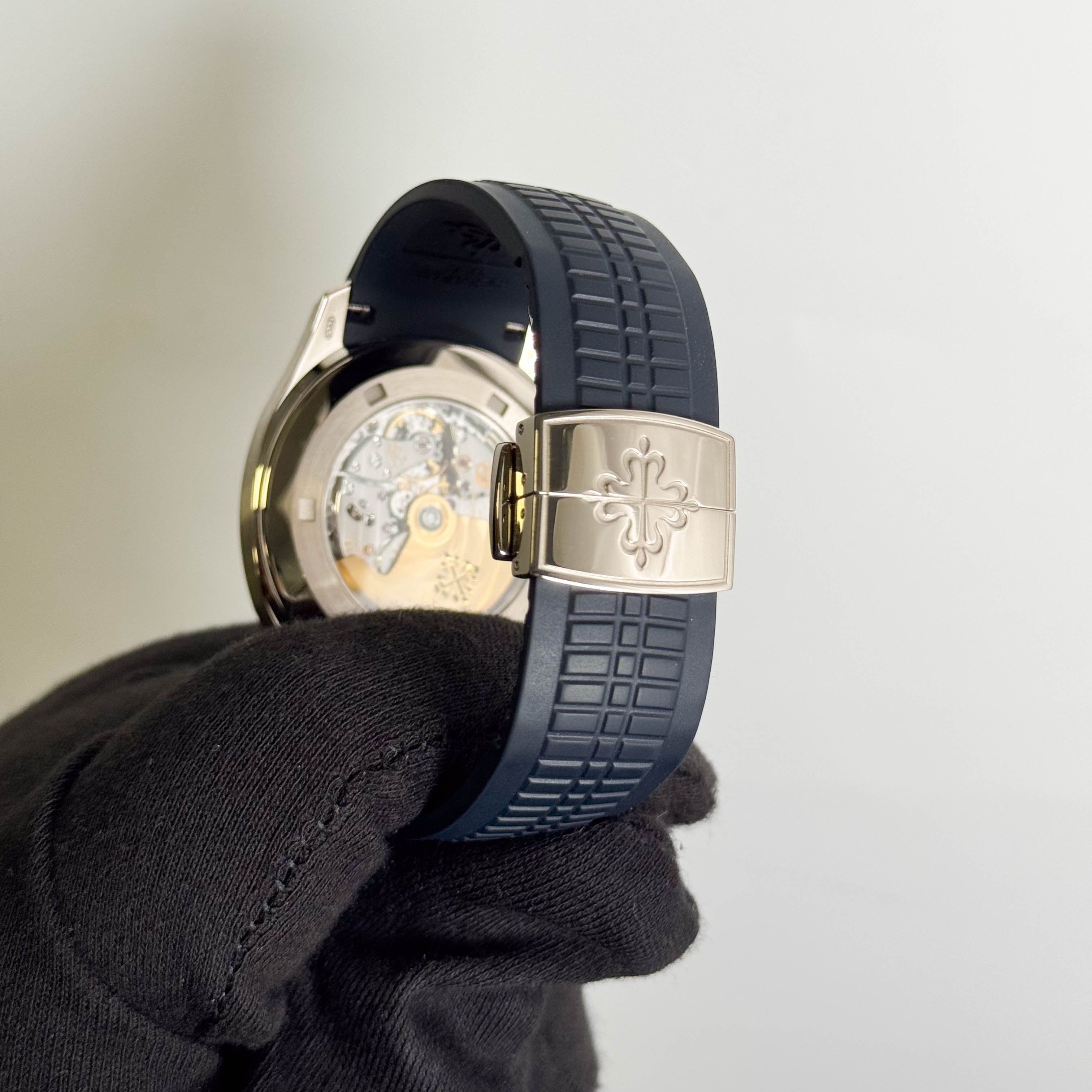 Patek Philippe Aquanaut 42mm Blue Dial Watch Ref# 5168G-001