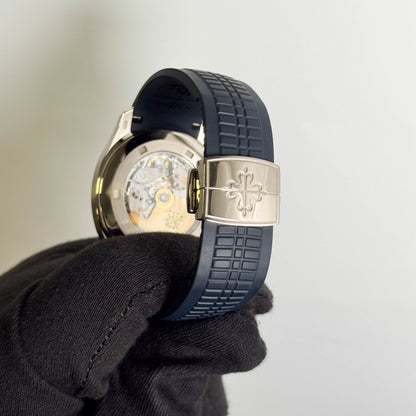 Patek Philippe Aquanaut 42mm Blue Dial Watch Ref# 5168G-001