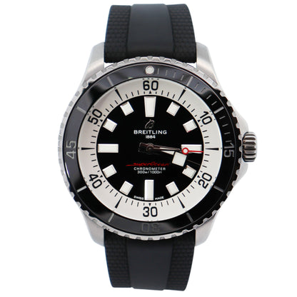 Breitling Superocean 44mm Black Dial Watch Ref# A17376 - Happy Jewelers Fine Jewelry Lifetime Warranty