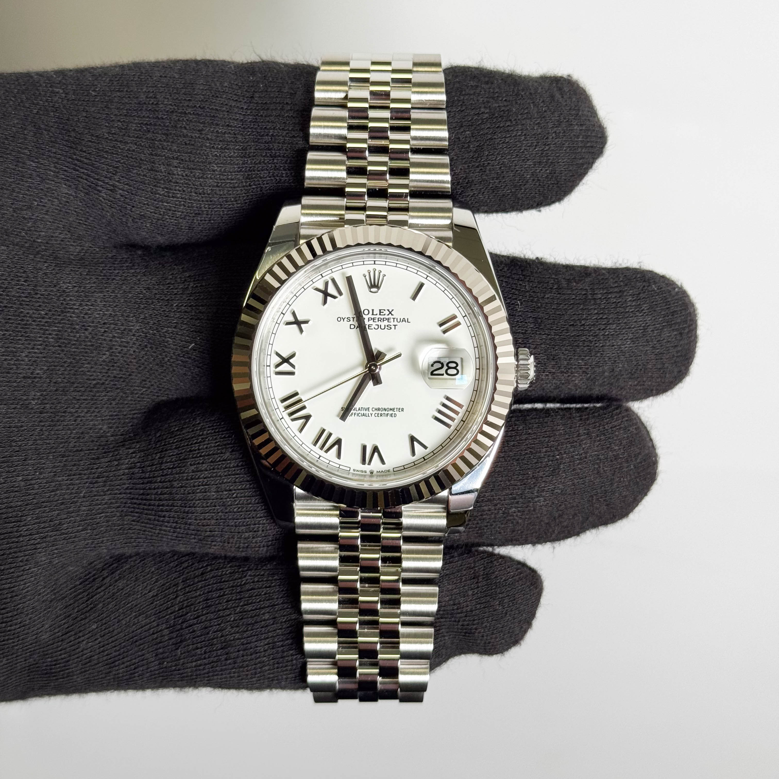 Rolex Datejust 41mm White Dial Watch Ref: 126334