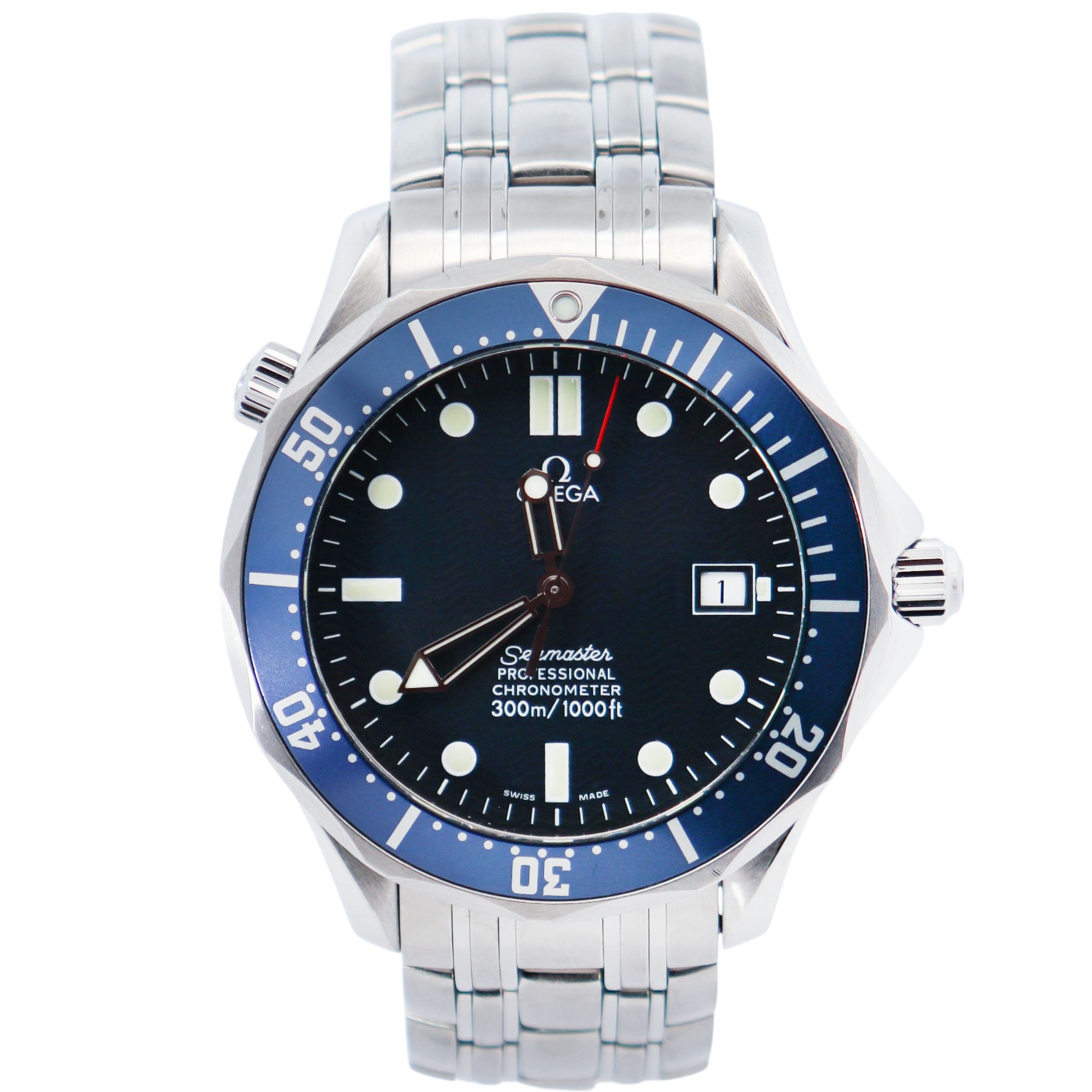 Omega Seamaster 41mm Blue Dial Watch Ref# 2531.80.00 - Happy Jewelers Fine Jewelry Lifetime Warranty