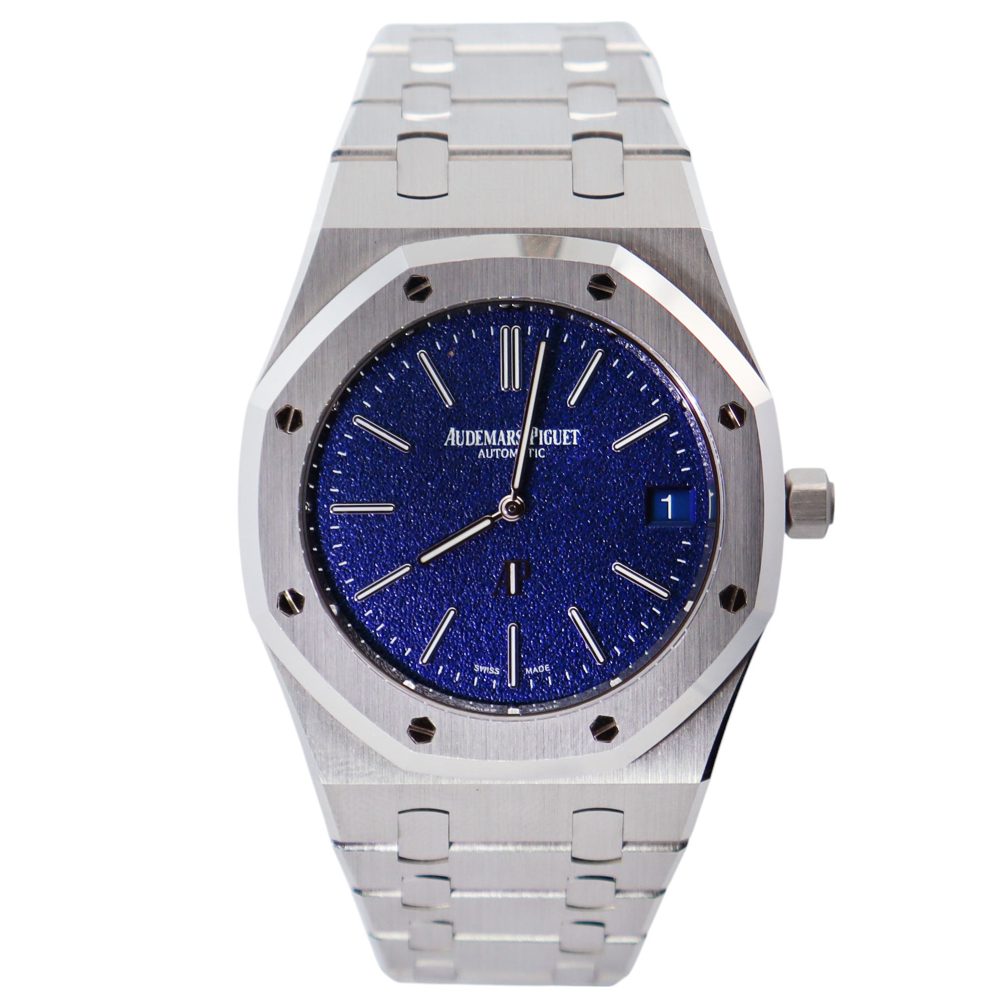 Audemars Piguet Royal Oak 39mm Blue Dial Watch Ref# 16202BC.OO.1240BC.02 - Happy Jewelers Fine Jewelry Lifetime Warranty