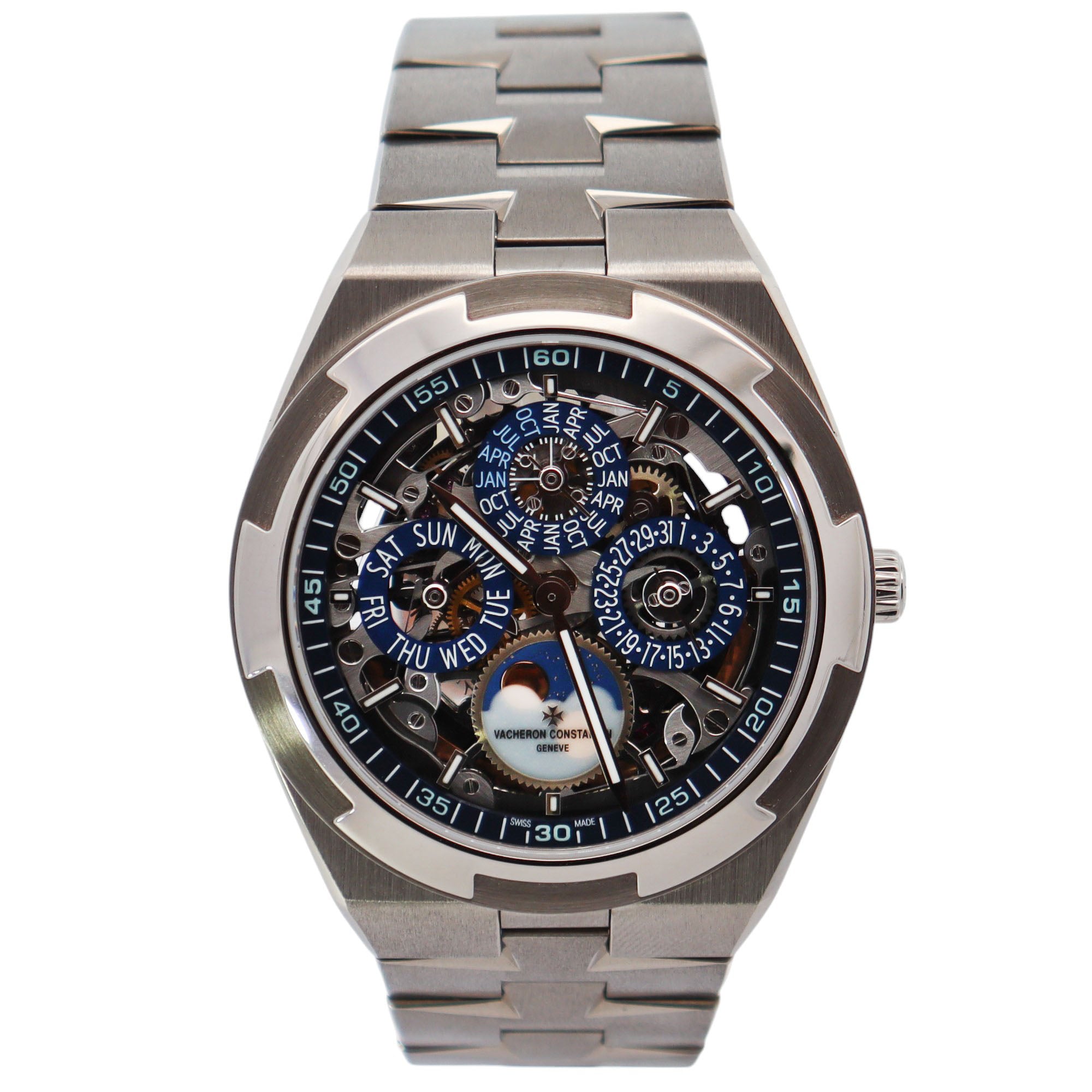 Vacheron Constantin Overseas 41.5mm Openwork Dial Watch Ref# 4300V/120G-B946 - Happy Jewelers Fine Jewelry Lifetime Warranty