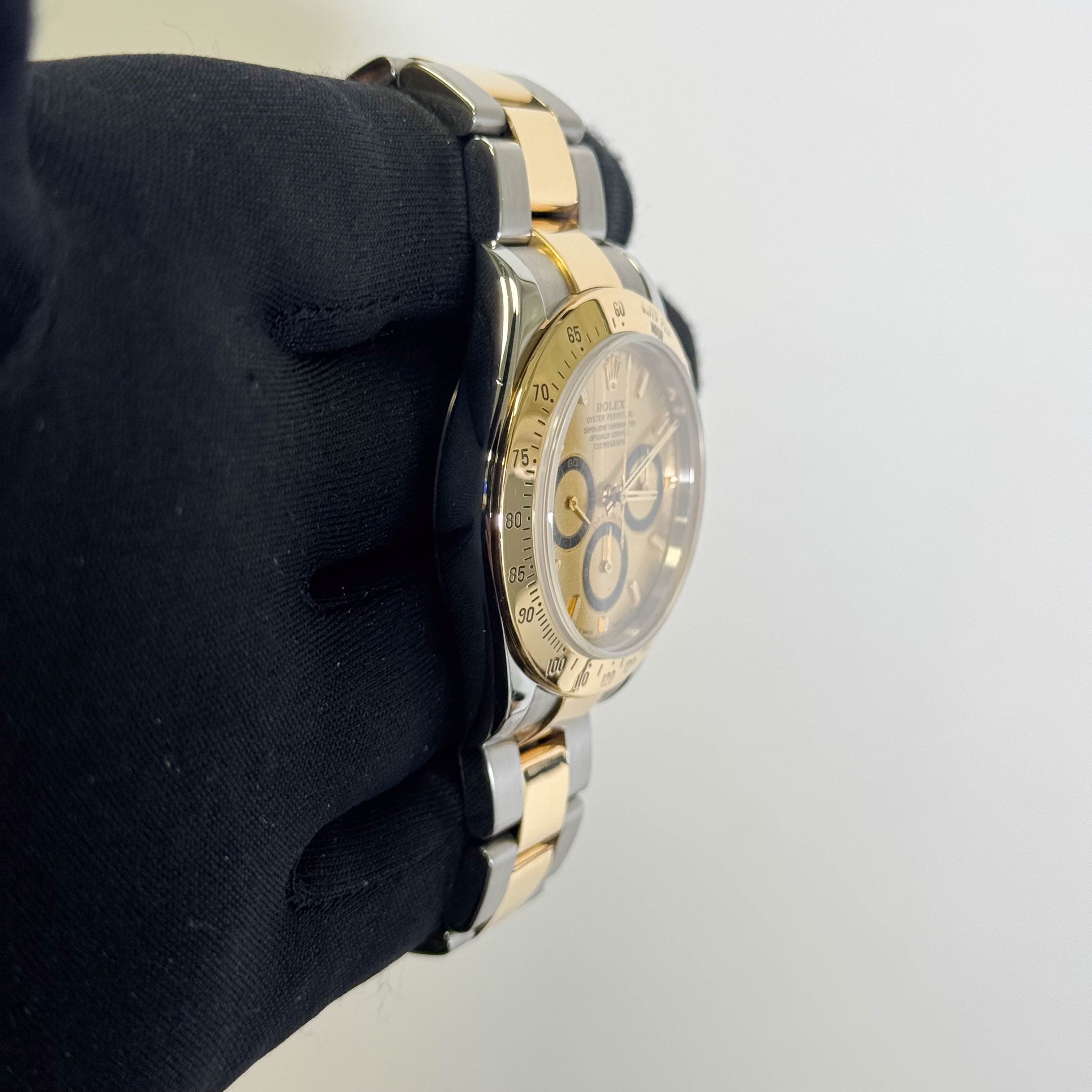 Rolex Daytona 40mm Champagne Dial Watch Ref# 16523 - Happy Jewelers Fine Jewelry Lifetime Warranty