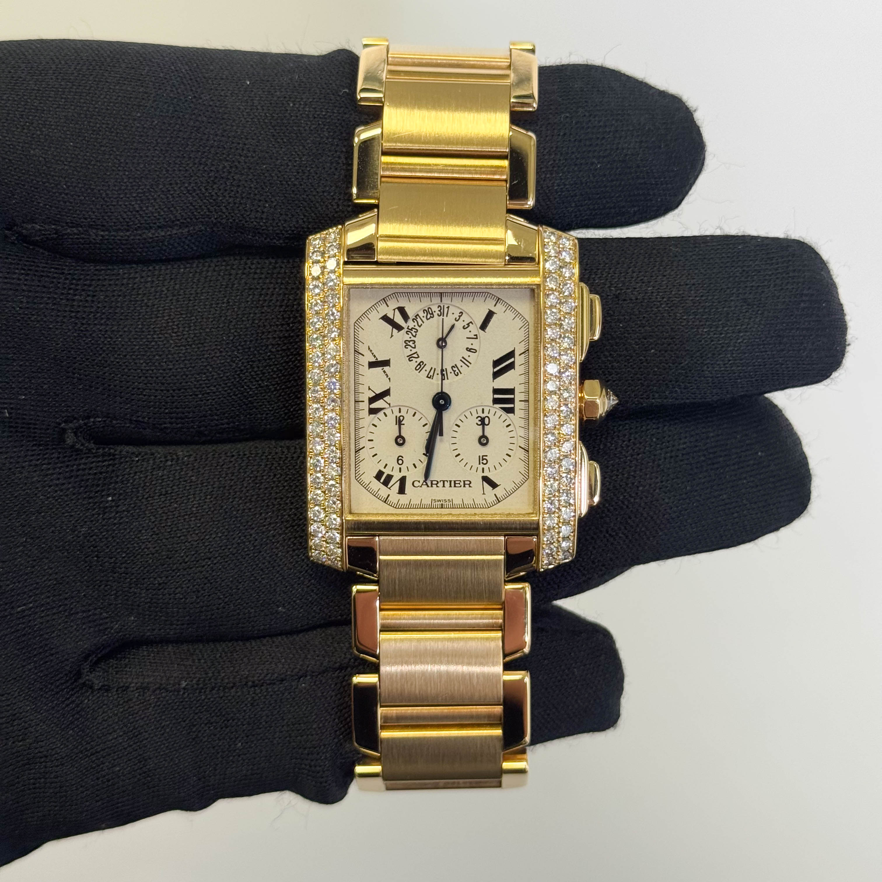 Cartier Francaise 28mm White Dial Watch Ref# 1830 - Happy Jewelers Fine Jewelry Lifetime Warranty