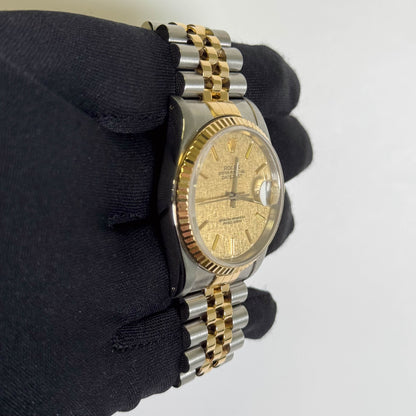 Rolex Datejust 36mm Champagne Dial Watch Ref# 16233