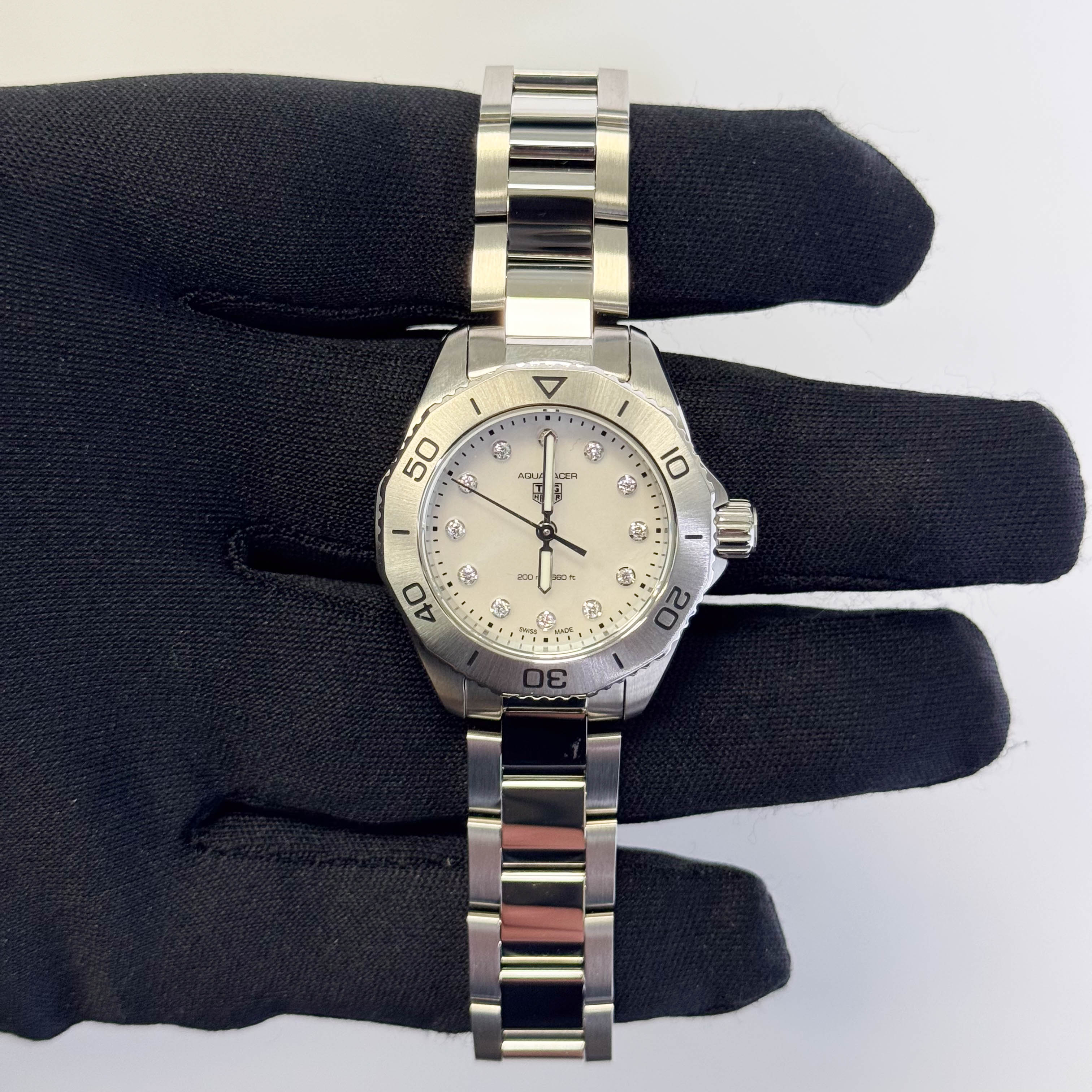 Tag Heuer Aquaracer 30mm White Dial Watch Ref# WBP1416.BA0622 - Happy Jewelers Fine Jewelry Lifetime Warranty