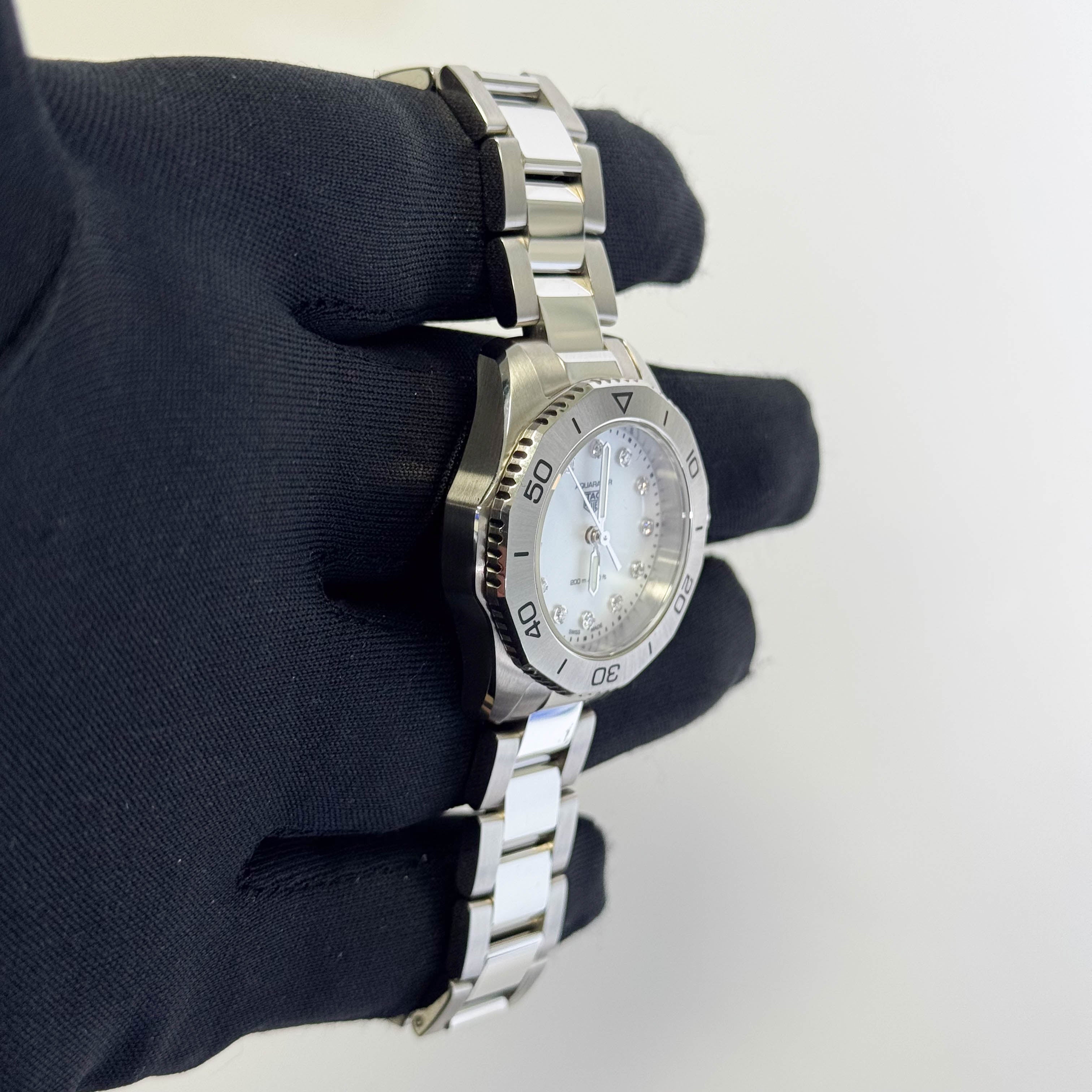 Tag Heuer Aquaracer 30mm White Dial Watch Ref# WBP1416.BA0622 - Happy Jewelers Fine Jewelry Lifetime Warranty