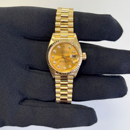 Rolex Datejust 26mm Champagne Dial Watch Ref#  69178 - Happy Jewelers Fine Jewelry Lifetime Warranty