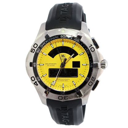 Tag Heuer Aquaracer 43mm Yellow Dial Watch Ref# CAF1011 - Happy Jewelers Fine Jewelry Lifetime Warranty