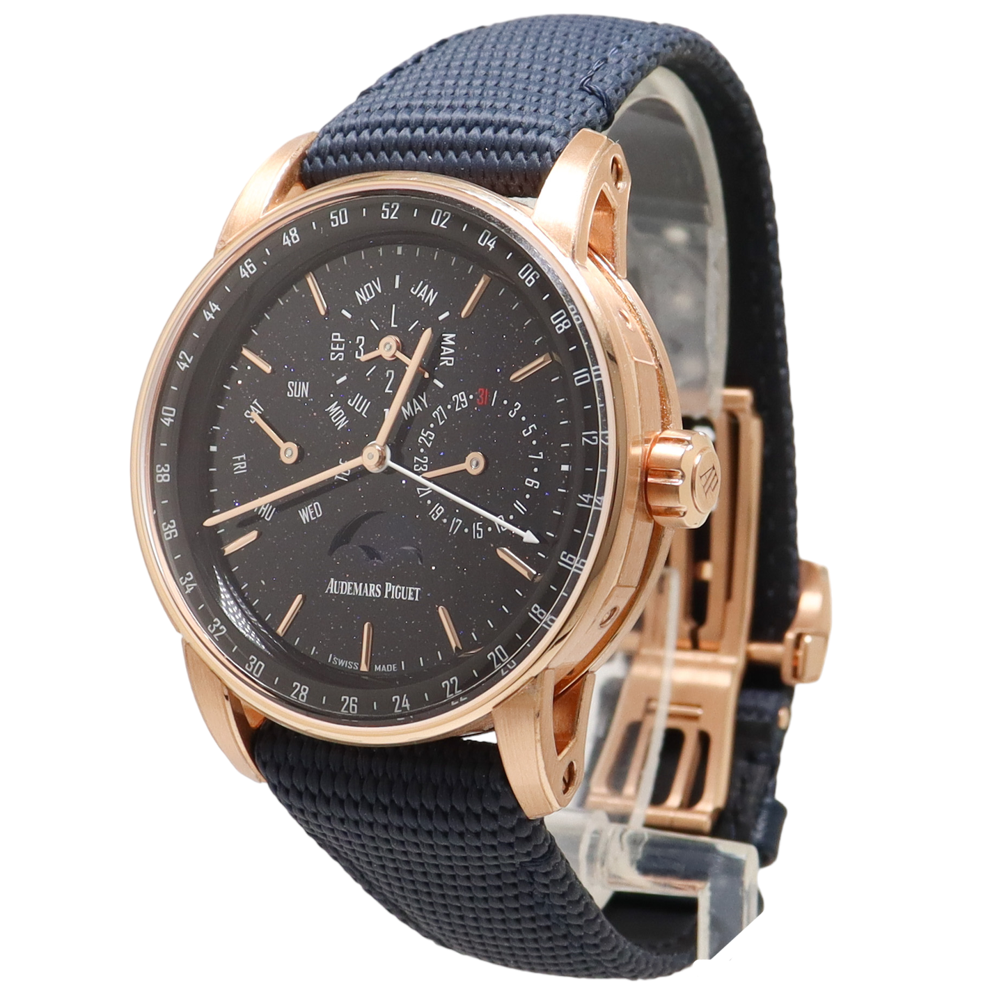 Load image into Gallery viewer, Audemars Piguet Code 11.59 Rose Gold Blue Aventurine Dial Watch Reference# 26394OR.OO.D321CR.01 - Happy Jewelers Fine Jewelry Lifetime Warranty
