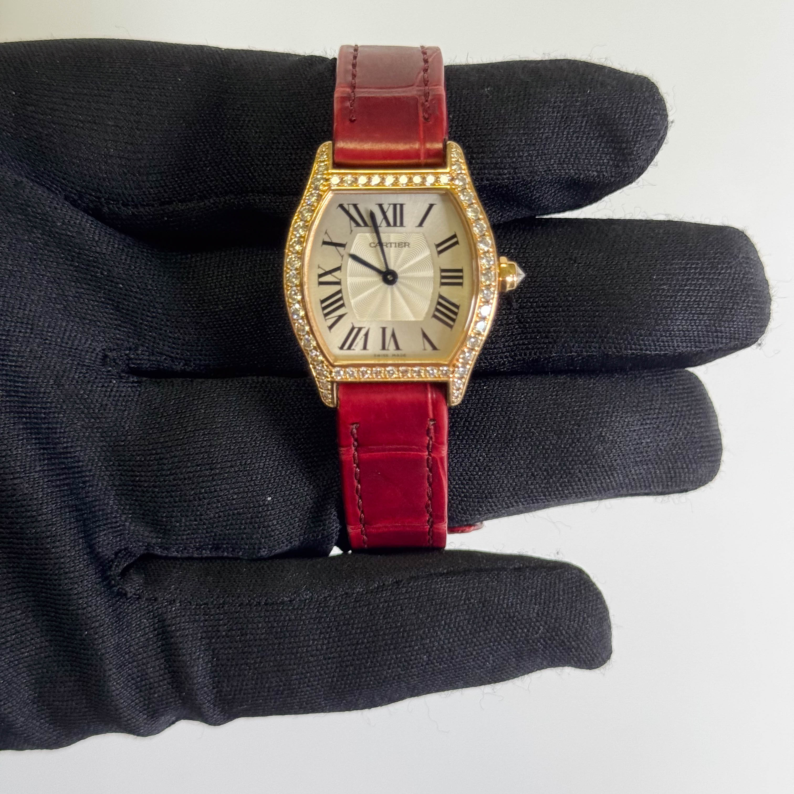 Cartier Tortue 30mm Silver Dial Watch Ref# WA501006