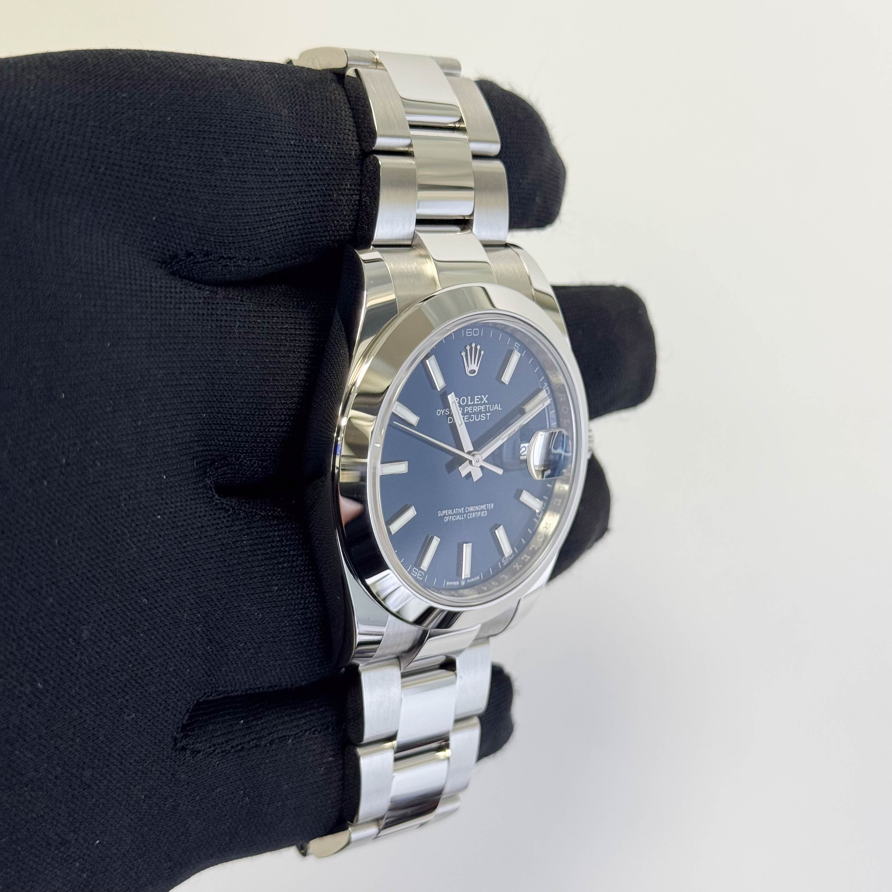 Rolex Datejust 41mm Blue Dial Watch Ref# 126300 - Happy Jewelers Fine Jewelry Lifetime Warranty