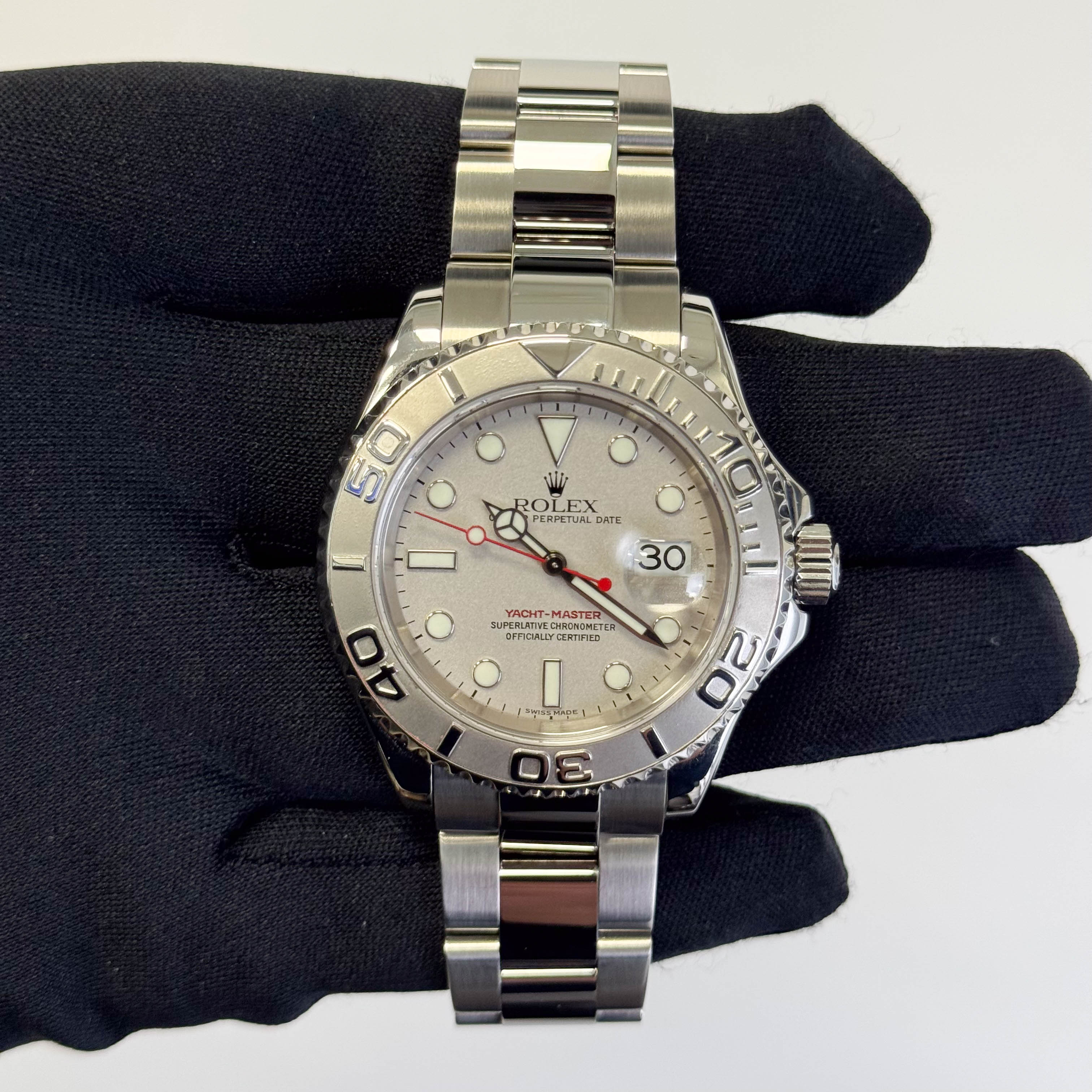 Rolex Yacht-Master 40mm Platinum Dial Watch Ref# 16622 - Happy Jewelers Fine Jewelry Lifetime Warranty