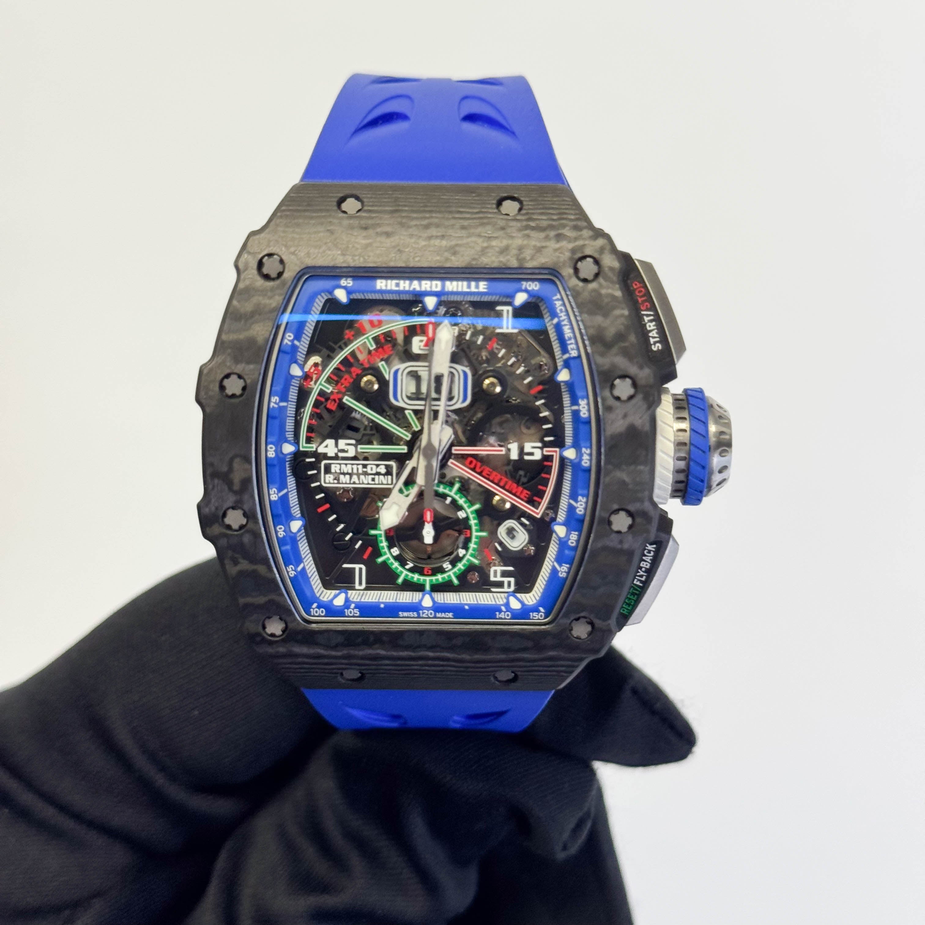 Richard Mille 11-04 Roberto Mancini Edition 50mm Skeleton Dial Watch Ref# RM11-04 - Happy Jewelers Fine Jewelry Lifetime Warranty