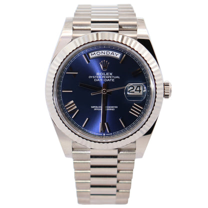 Rolex Day-Date 40mm Blue Dial Watch Ref# 228239 - Happy Jewelers Fine Jewelry Lifetime Warranty