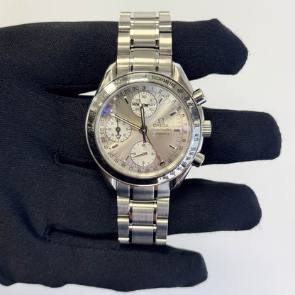 Omega Speedmaster Day-Date 38mm Silver Dial Watch Ref#  3521.30.00 - Happy Jewelers Fine Jewelry Lifetime Warranty