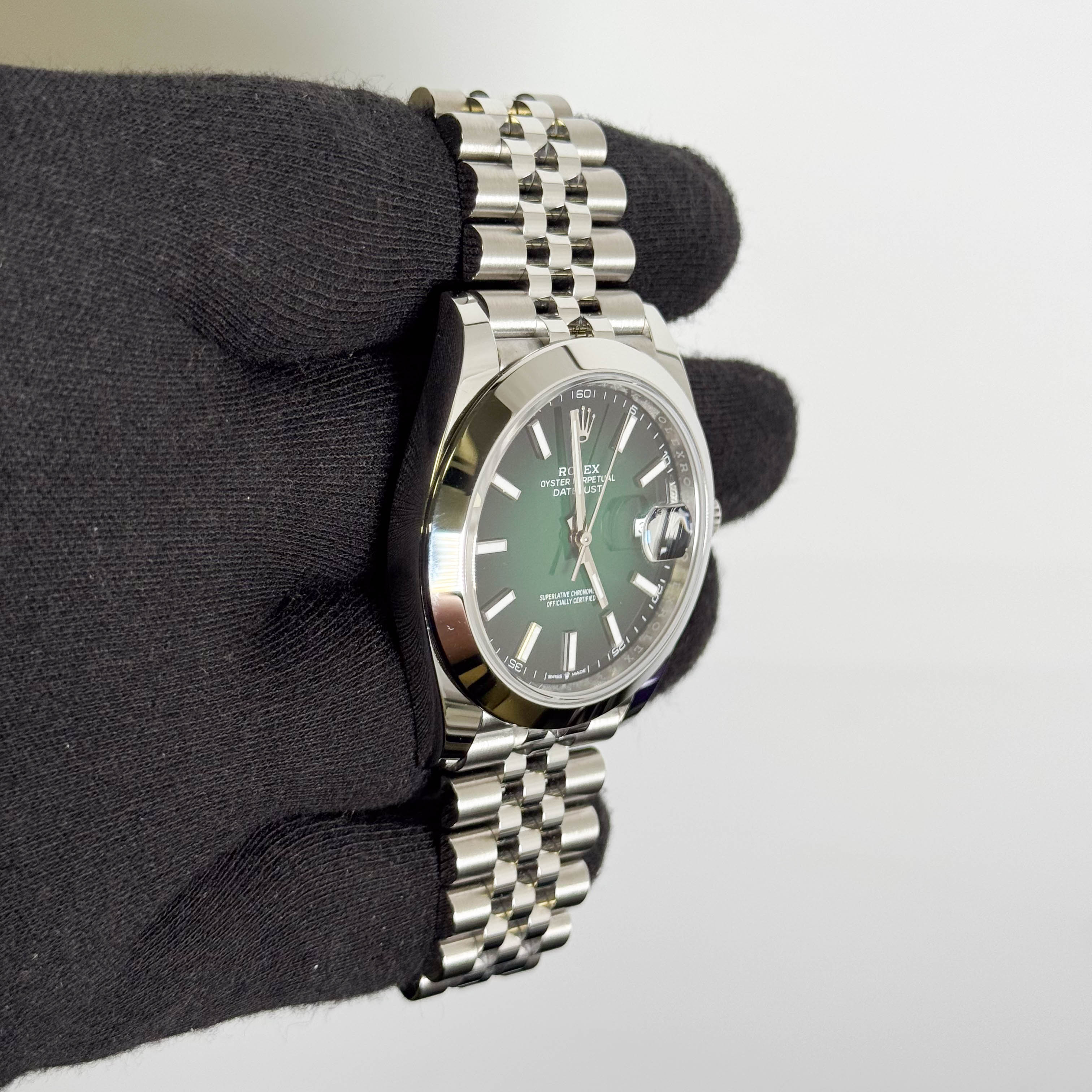 Rolex Datejust 41mm Green Ombre Dial Watch Ref# 126300
