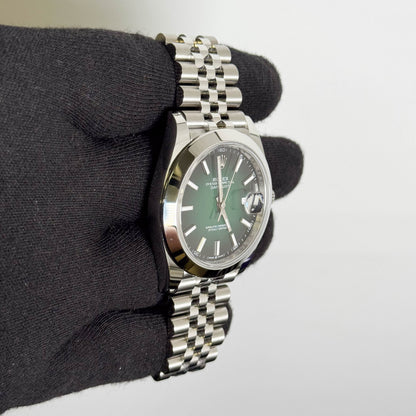 Rolex Datejust 41mm Green Ombre Dial Watch Ref# 126300