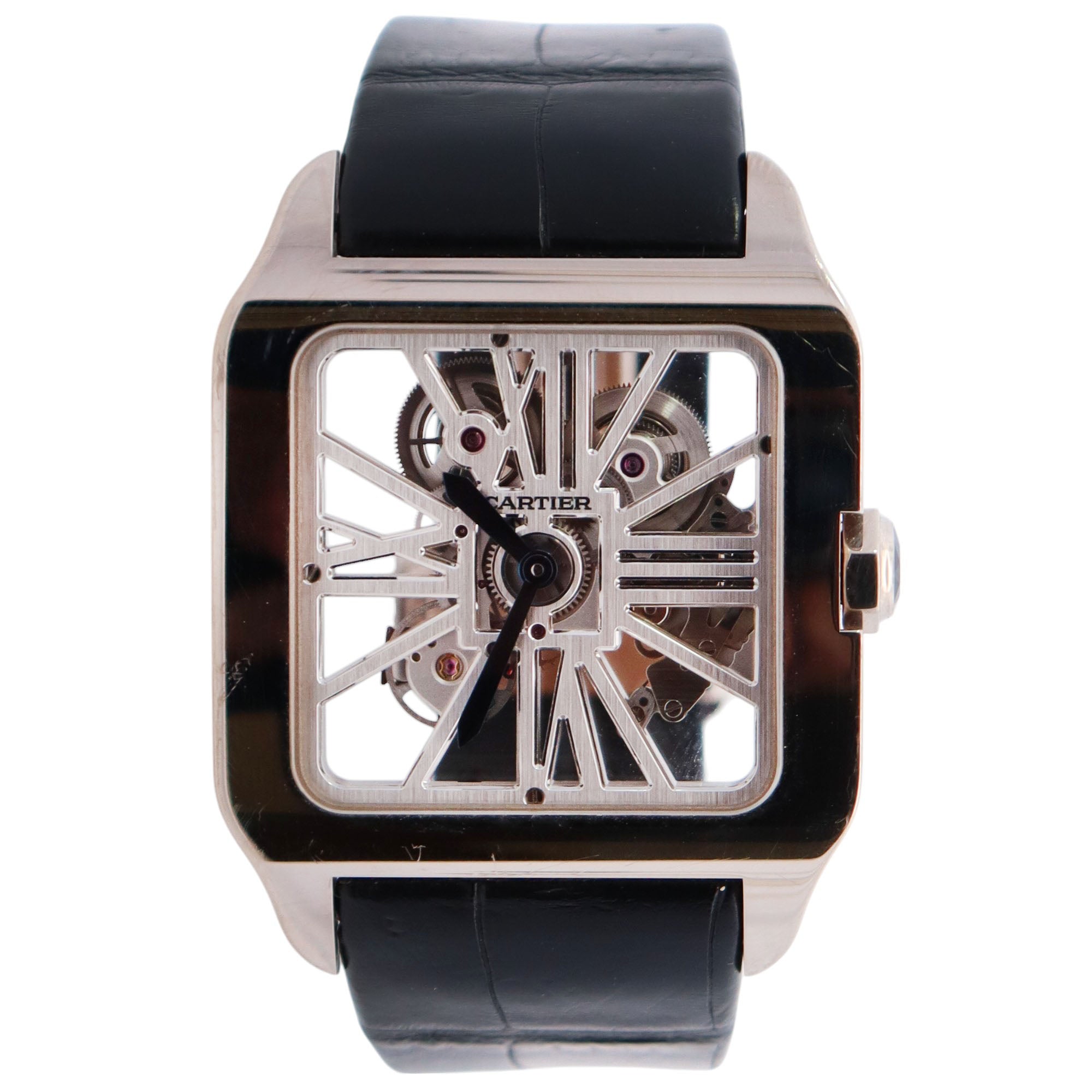 Cartier Santos 47mm Skeleton Dial Watch Ref# W2020033 - Happy Jewelers Fine Jewelry Lifetime Warranty