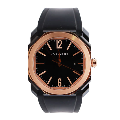 Bvlgari Octo 41mm Black Dial Watch Ref# 102485 - Happy Jewelers Fine Jewelry Lifetime Warranty