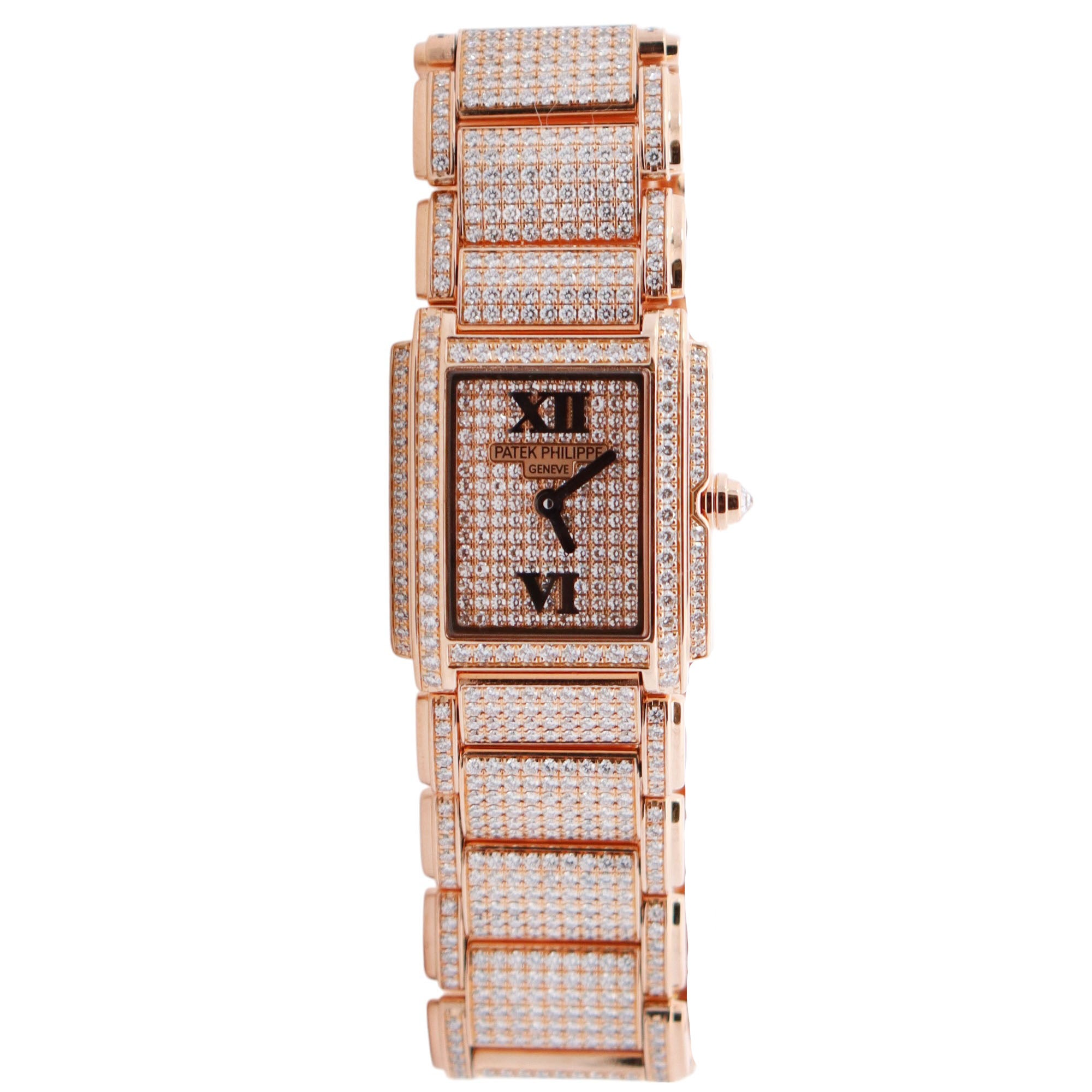 Patek Philippe Twenty-4 22mm Pave Dial Watch Ref# 4909/50R-001 - Happy Jewelers Fine Jewelry Lifetime Warranty