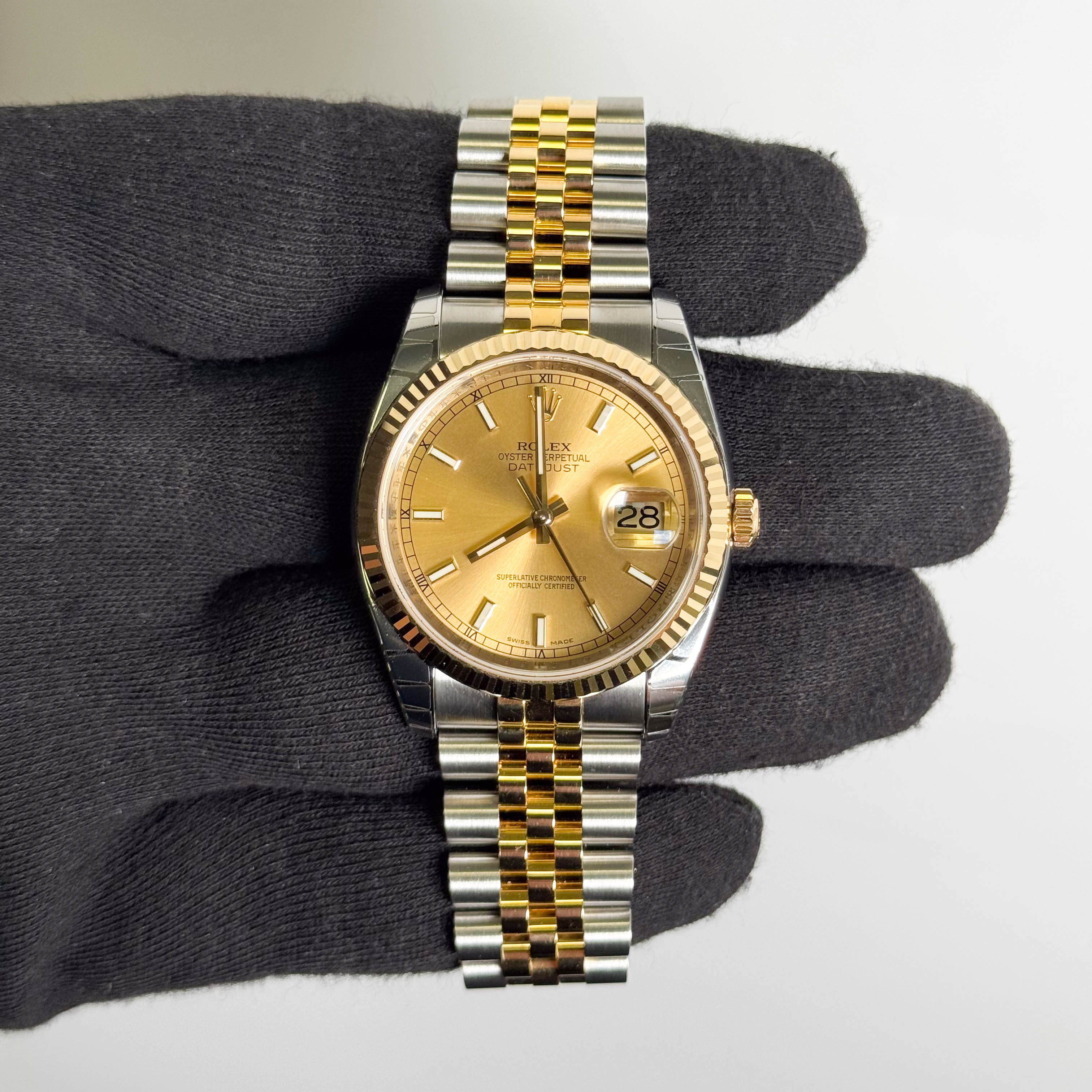 Rolex Datejust 36mm Champagne Dial Watch Ref# 116233