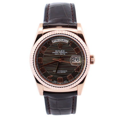 Rolex Day-Date 36mm Brown Dial Watch Ref# 118135 - Happy Jewelers Fine Jewelry Lifetime Warranty