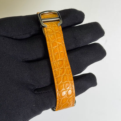 Cartier Tank Solo 23mm Orange Dial Watch Ref# W1019455