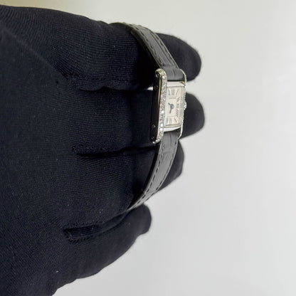 Cartier Mini Tank 15mm Ivory Dial Watch Ref# WB200951