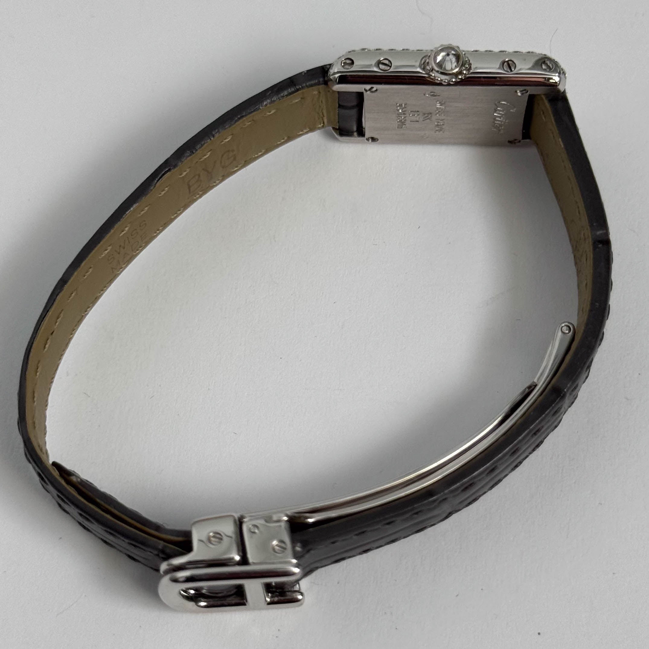 Cartier Mini Tank 15mm Ivory Dial Watch Ref# WB200951