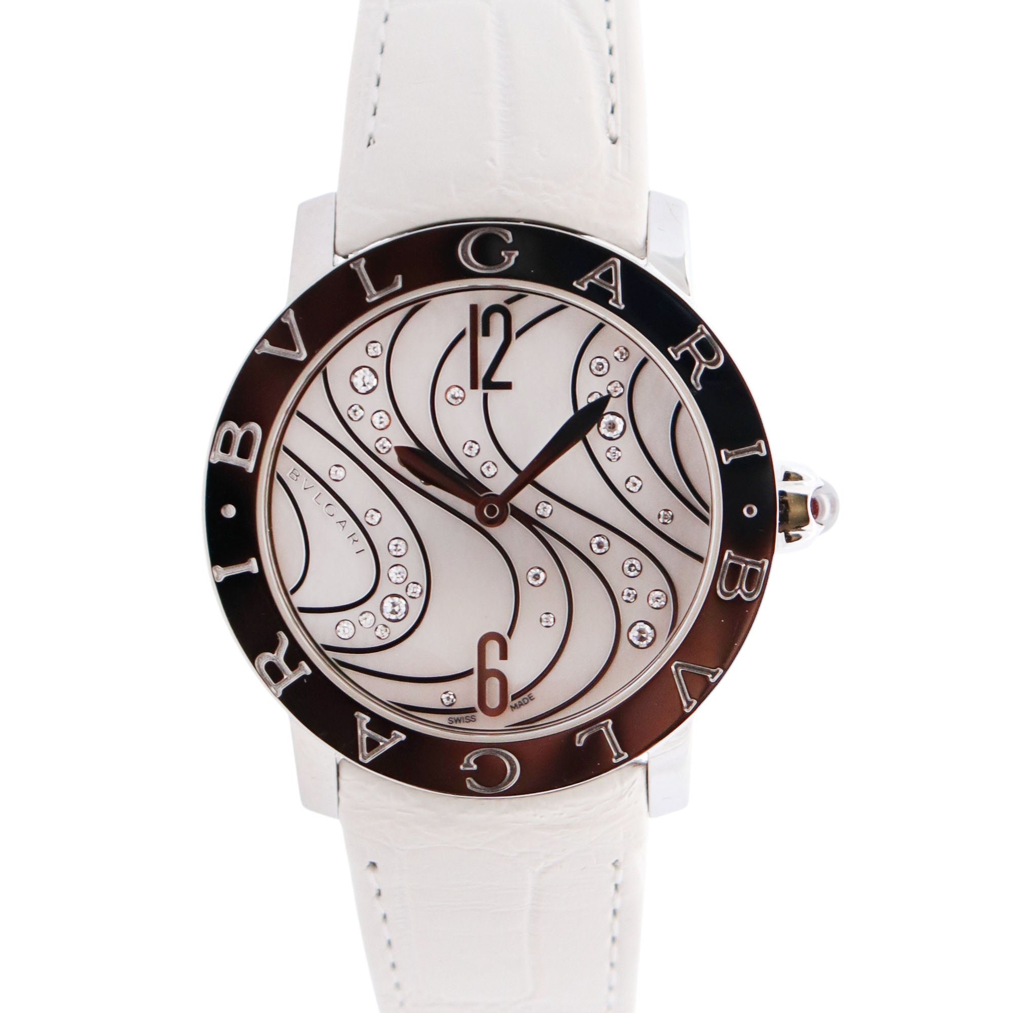 Bvlgari Bulagri 37mm MOP Dial Watch Ref# 102030 - Happy Jewelers Fine Jewelry Lifetime Warranty