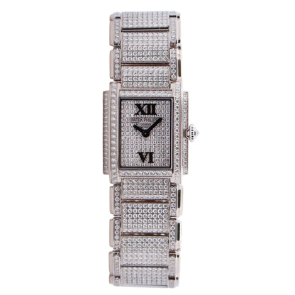 Patek Philippe Twenty-4 22mm Pave Dial Watch Ref# 4909/50G-001 - Happy Jewelers Fine Jewelry Lifetime Warranty