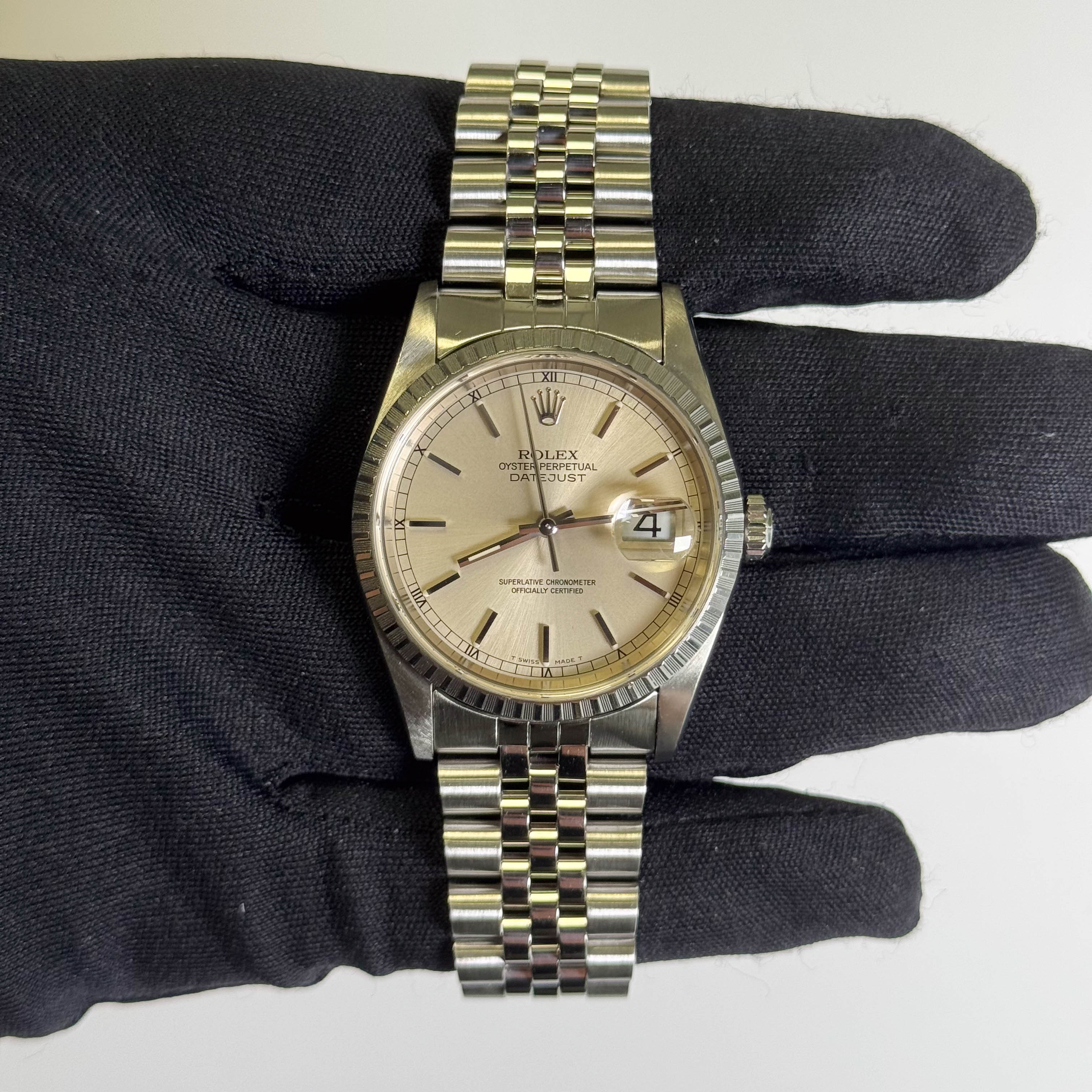 Rolex Datejust 36mm Silver Dial Watch Ref# 16220
