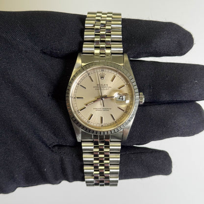 Rolex Datejust 36mm Silver Dial Watch Ref# 16220