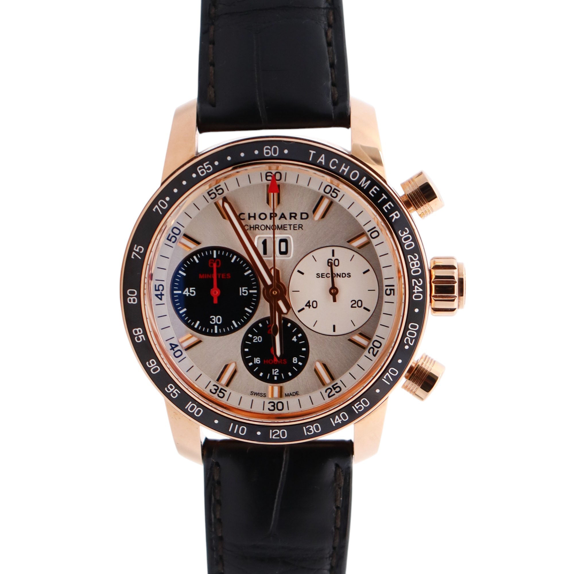 Chopard Jacky Ickx 42mm Silver Dial Watch Ref# 161286-5001 - Happy Jewelers Fine Jewelry Lifetime Warranty