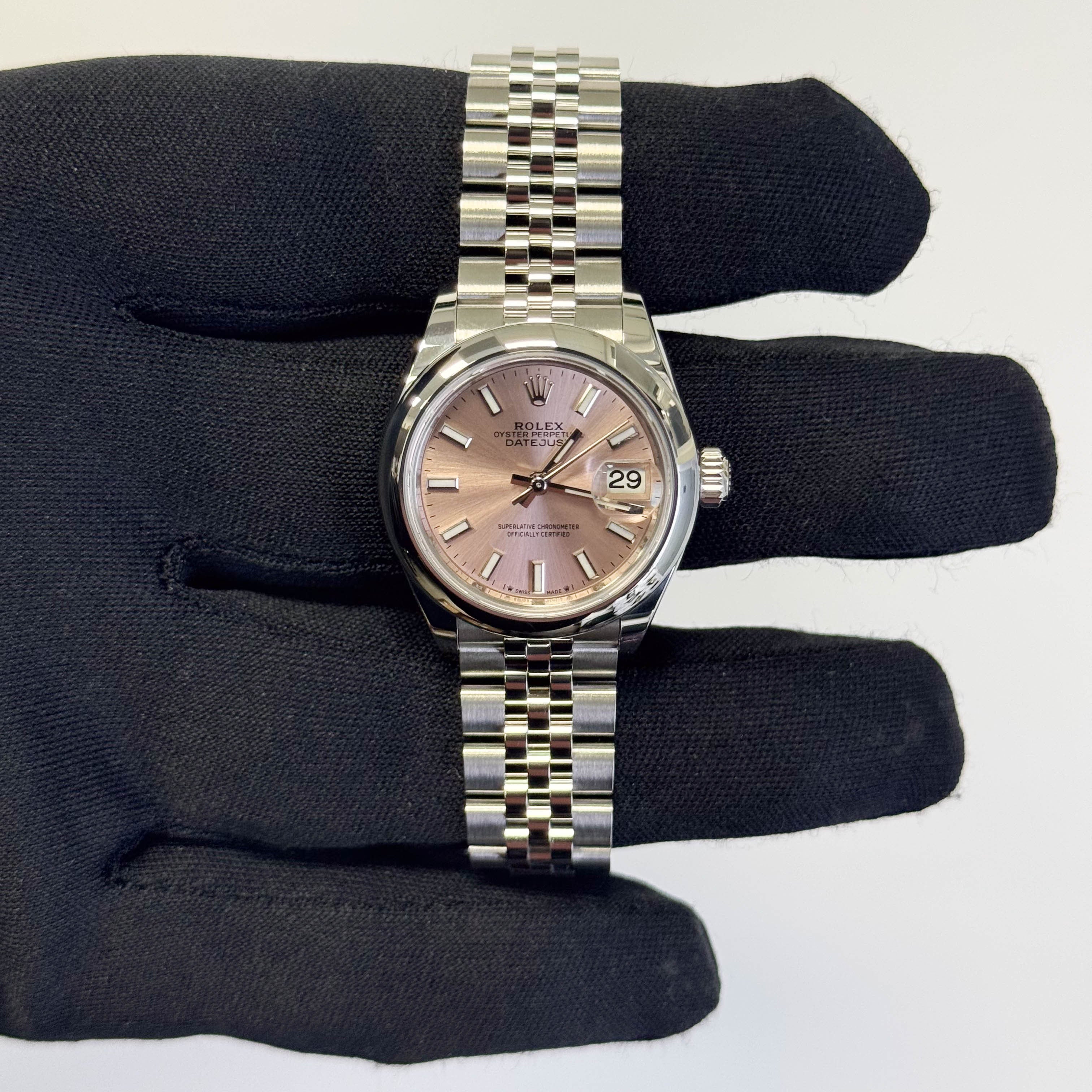 Rolex Datejust 28mm Pink Dial Watch Ref# 279160 - Happy Jewelers Fine Jewelry Lifetime Warranty