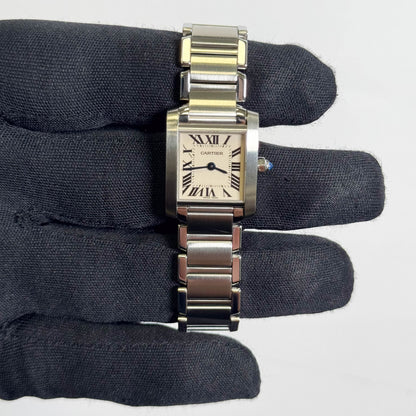 Cartier Tank White Gold 20mm Ivory Dial Watch Ref# W51008Q3 - Happy Jewelers Fine Jewelry Lifetime Warranty