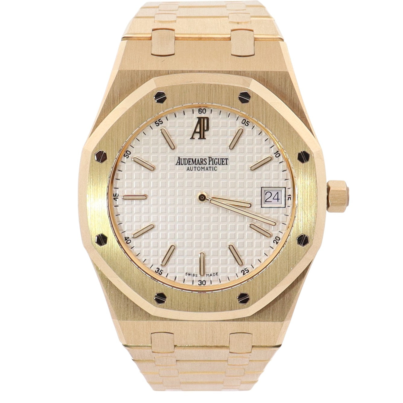 Audemars Piguet Royal Oak 39mm White Dial Watch Ref# 15202BA.OO.0944BA.01 - Happy Jewelers Fine Jewelry Lifetime Warranty