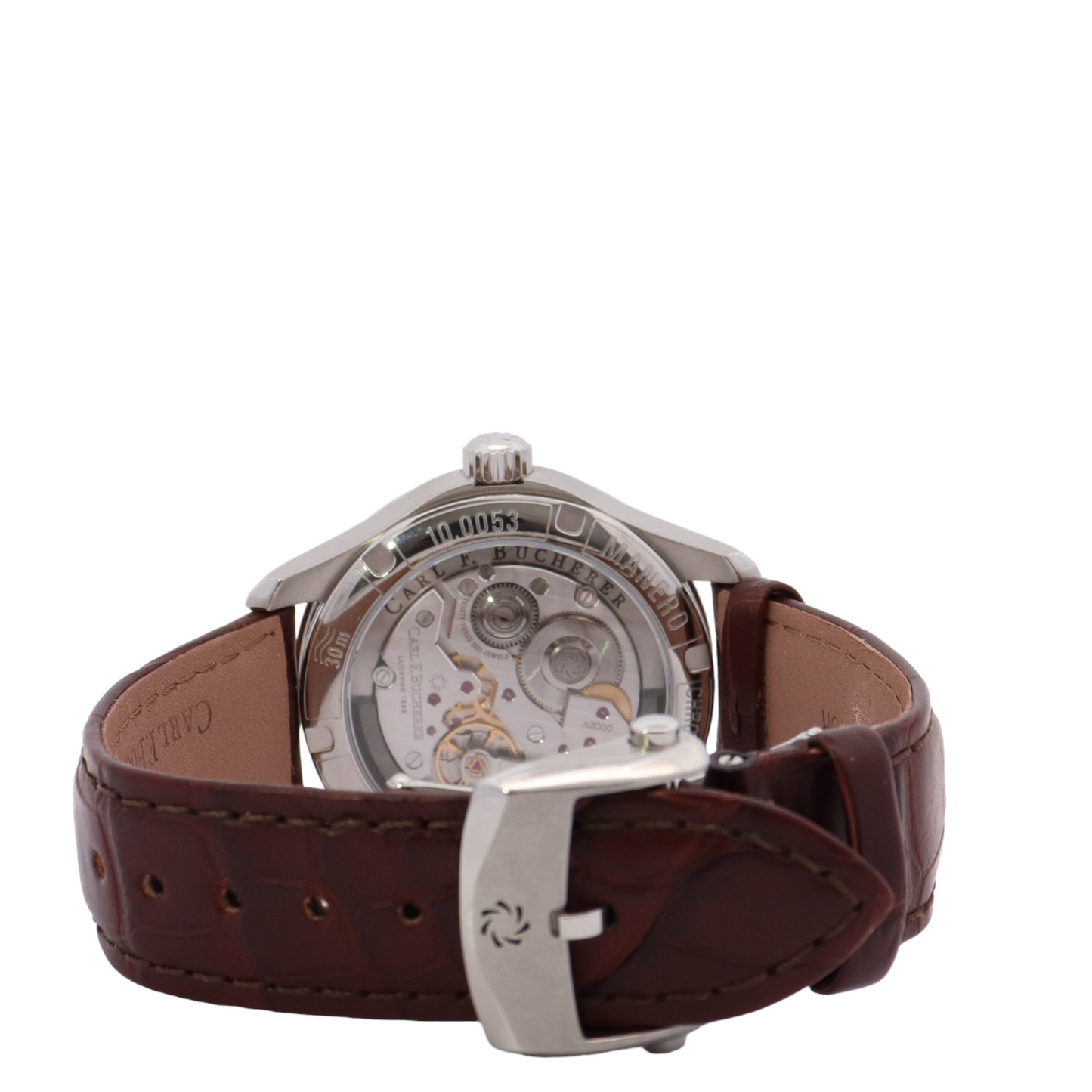 Carl F. Bucherer Manero Peripheral 40.6mm Stainless Steel Brown Stick Dial Watch Reference#: 00.10917.08.83.11 - Happy Jewelers Fine Jewelry Lifetime Warranty