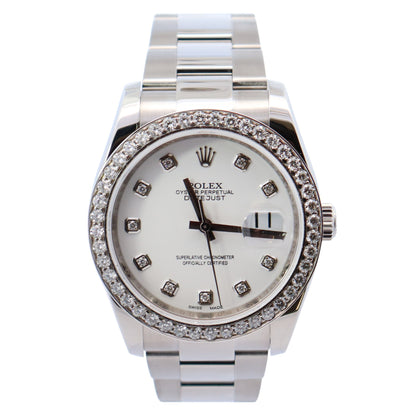 Rolex Datejust 36mm White Dial Watch Ref# 116200 - Happy Jewelers Fine Jewelry Lifetime Warranty