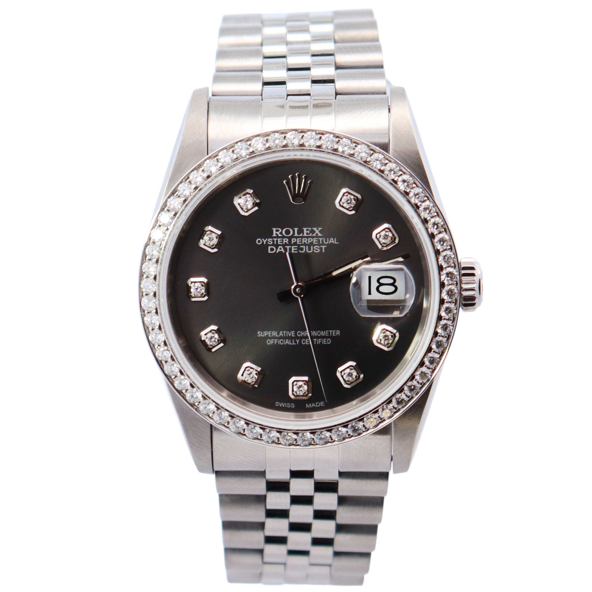 Rolex Datejust 36mm Rhodium Dial Watch Ref# 16220 - Happy Jewelers Fine Jewelry Lifetime Warranty
