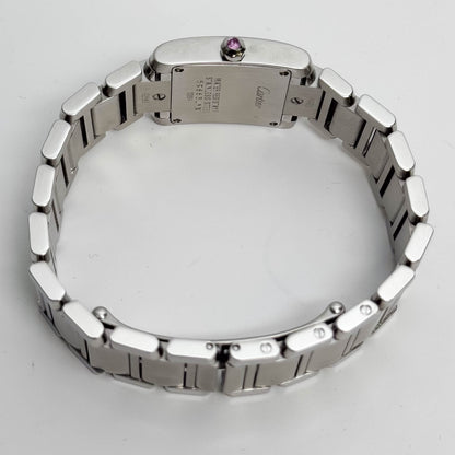 Cartier Tank Francaise  Stainless Steel 20mm MOP Dial Watch Ref# W51028Q3 - Happy Jewelers Fine Jewelry Lifetime Warranty