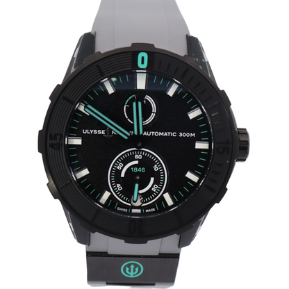 Ulysse Nardin Diver Chronometer One More Wave 44mm Black DLC Titanium Black Chronograph Dial Watch Reference# 1183-170LE-2A-OMW - Happy Jewelers Fine Jewelry Lifetime Warranty