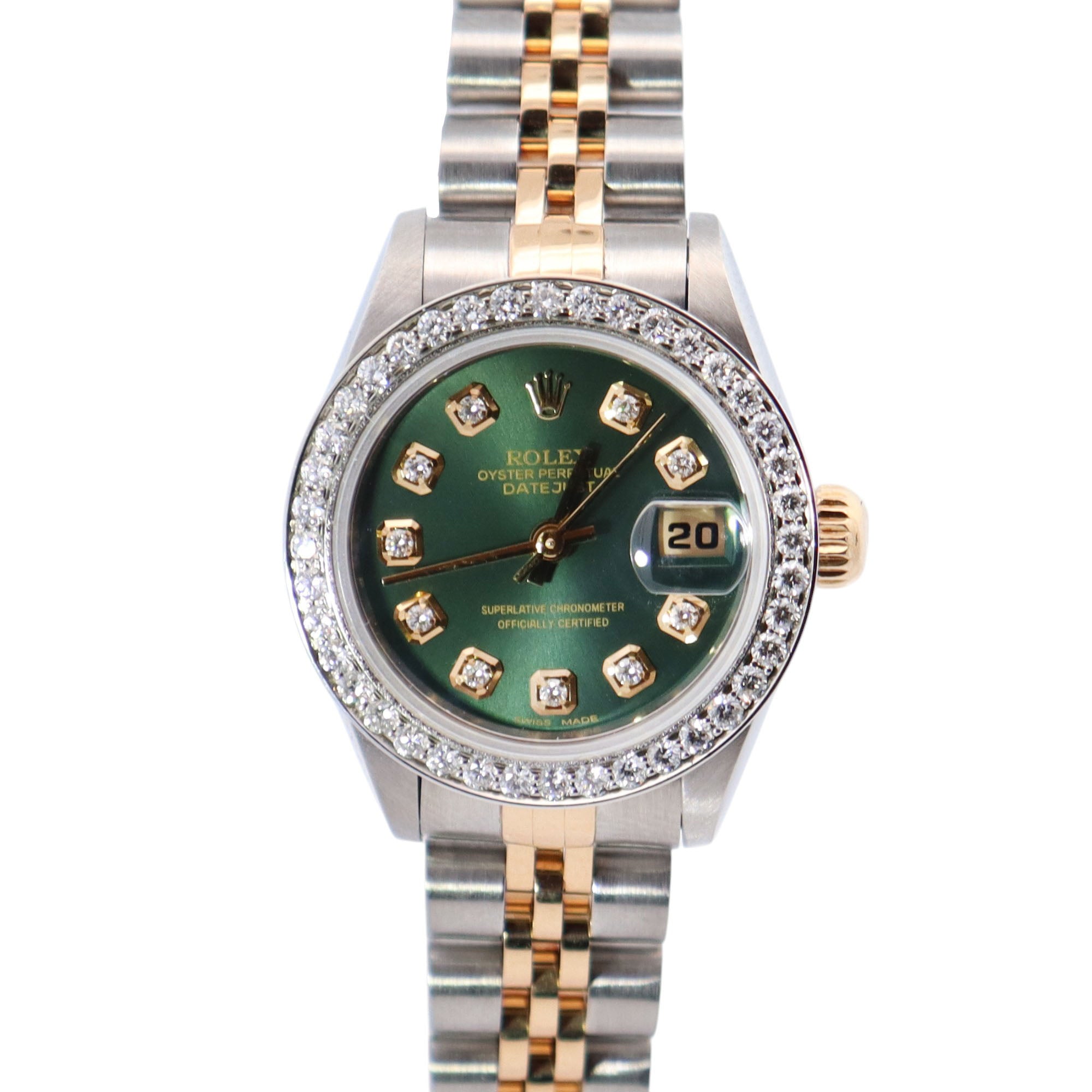 Rolex Datejust 26mm Green Dial Watch Ref# 69173 - Happy Jewelers Fine Jewelry Lifetime Warranty