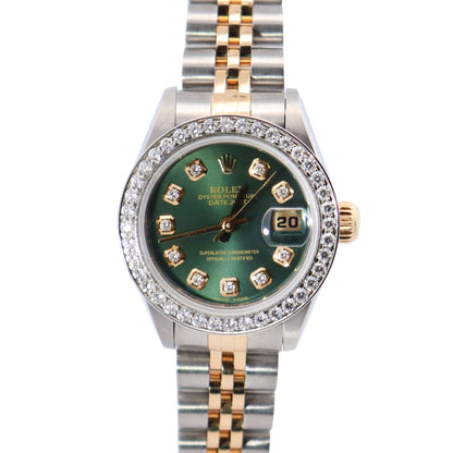 Rolex Datejust 26mm Green Dial Watch Ref# 69173 - Happy Jewelers Fine Jewelry Lifetime Warranty